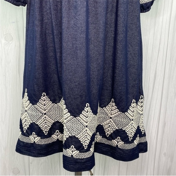 Uncle Frank/Anthropologie Blue Embroidered Peasant Dress NWOT Sz S MSRP: $150 - Picture 8 of 11